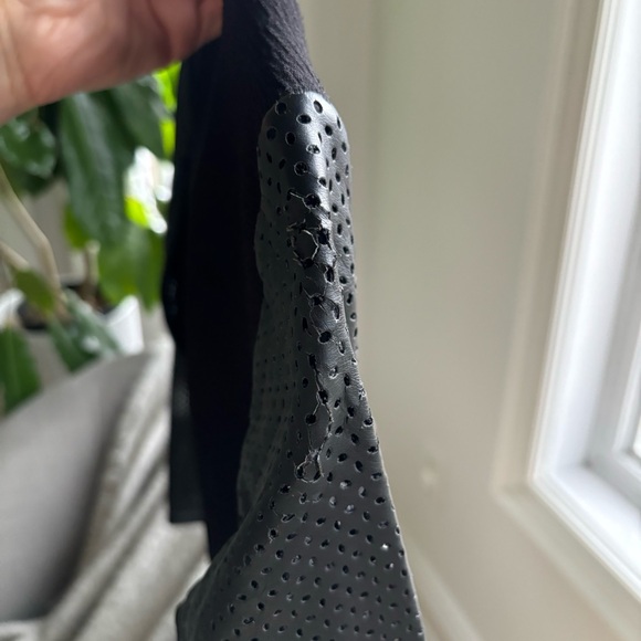 Posh vegan ‘leather & wool’ look blazer jacket - Picture 5 of 10